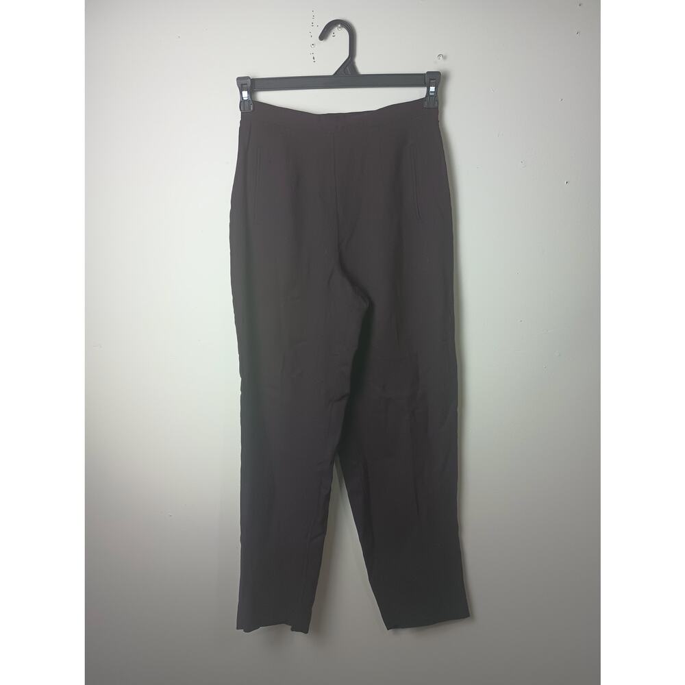 Vintage Deep Purple 100% Wool Trousers Pants Women's Office Size 8 Petite